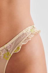 Nora Lace Briefs - Nude Floral